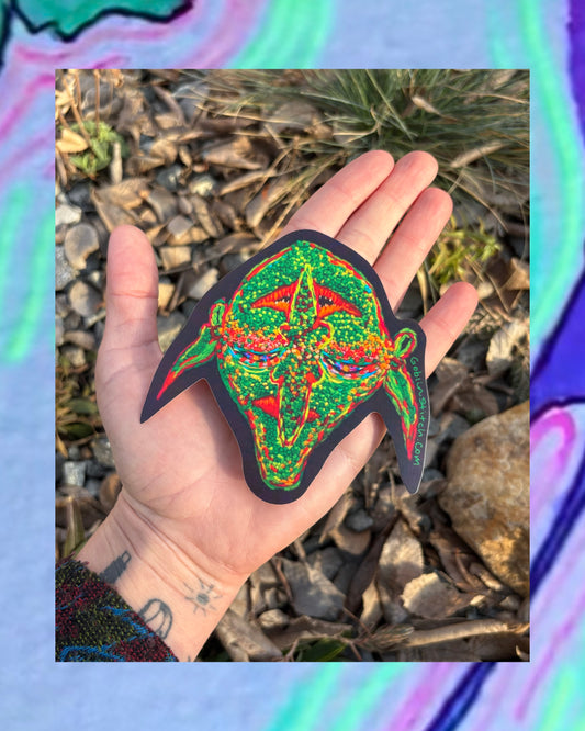 2 Faced Goblin Sticker