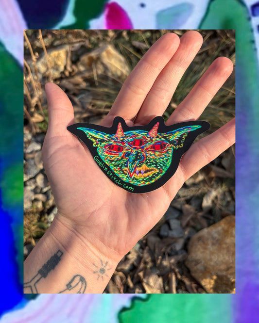 3 Eyed Goblin Sticker